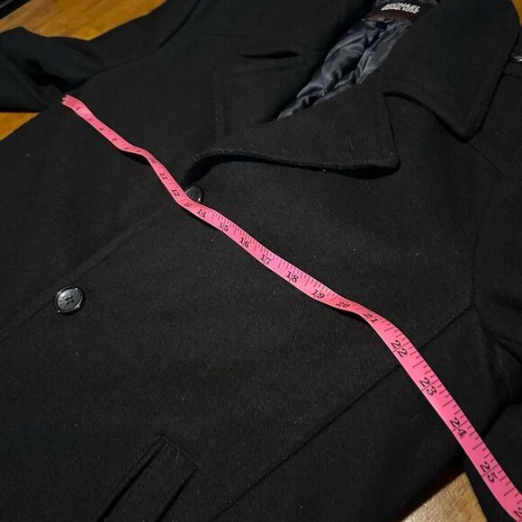 Michael Kors Mens Black Wool Blend Coat Jacket Lined Professional Size Large - Picture 7 of 9
